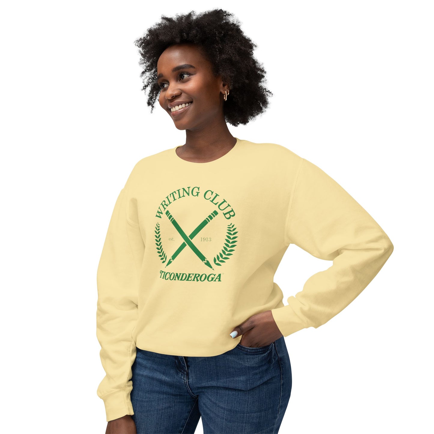 Writing Club - Unisex Comfort Colors Lightweight Crewneck Sweatshirt