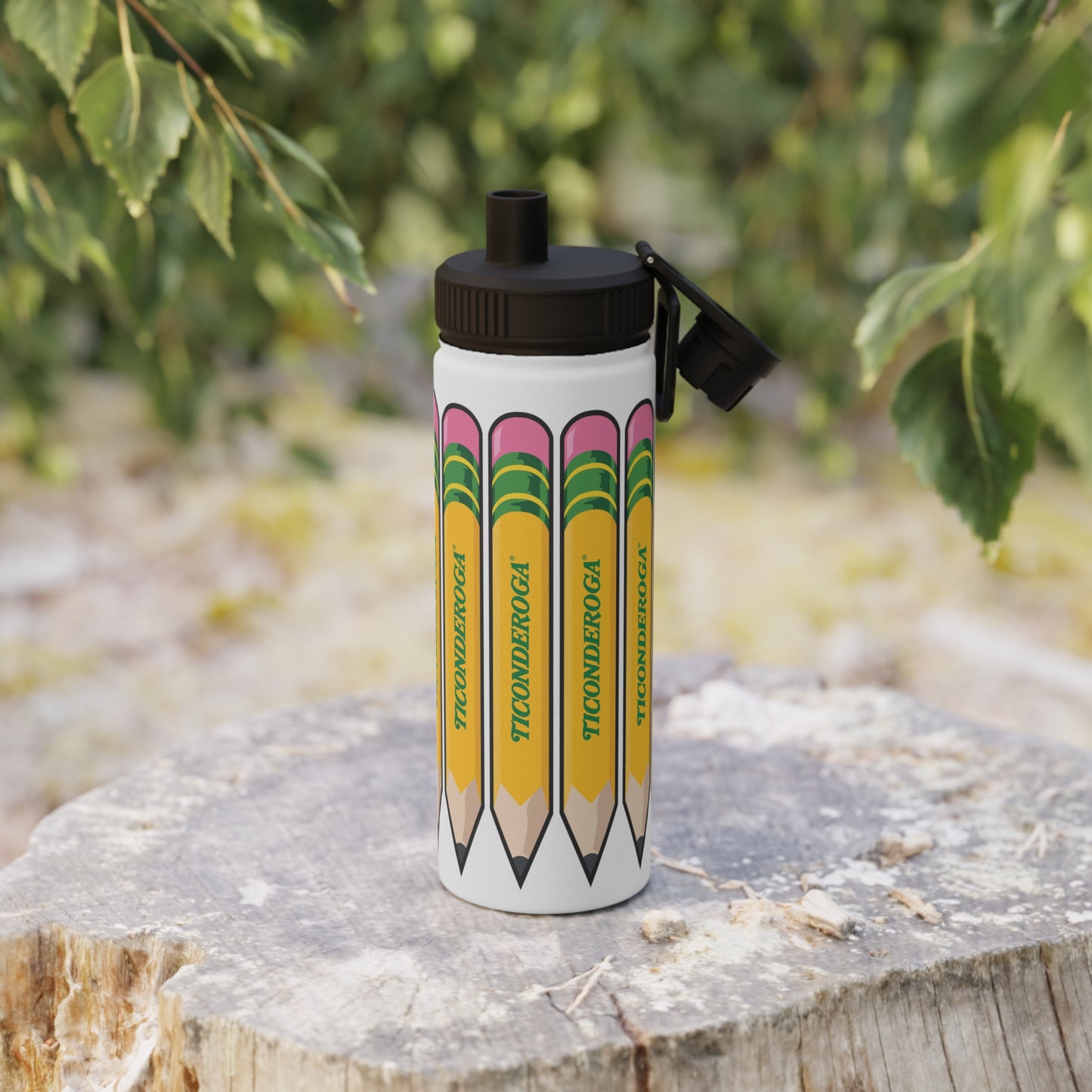 Little Pencil - Stainless Steel Water Bottle, Sports Lid 2 Sizes